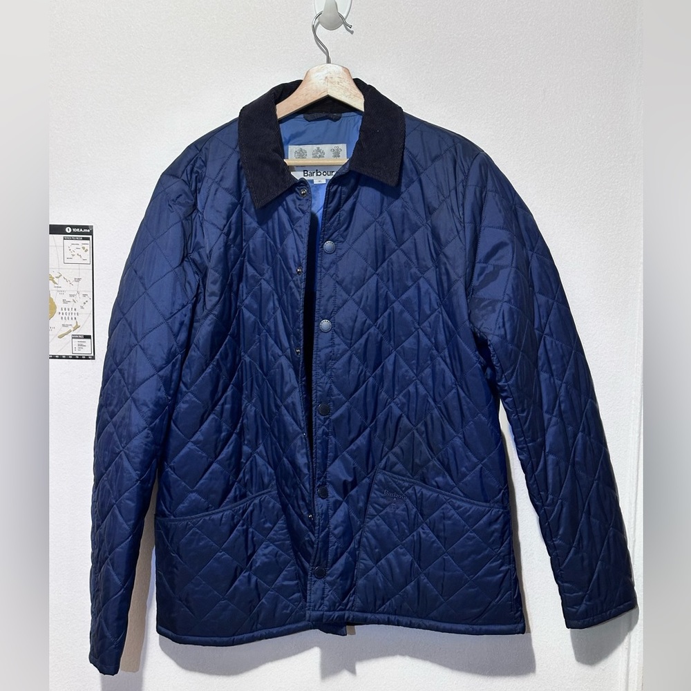Barbour Men Blue Quilted Jacket (Size XL) NEW